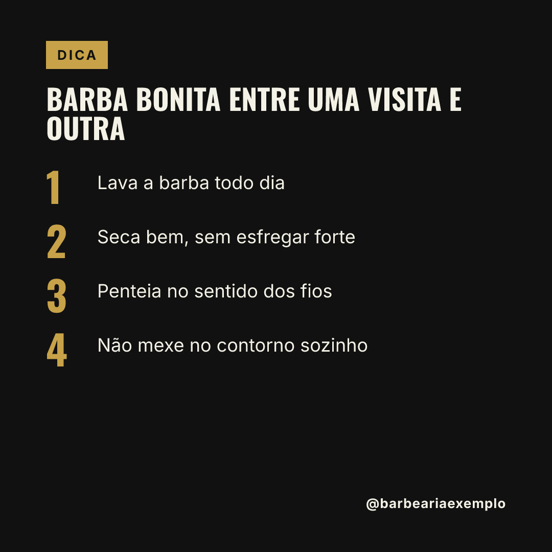 Arte com dicas de cuidado com a barba