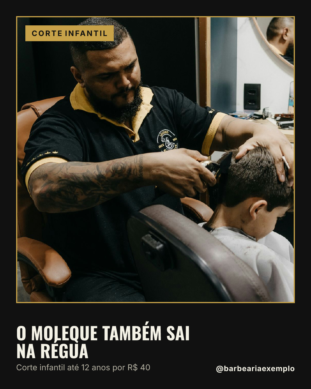 Arte vertical com foto de corte infantil